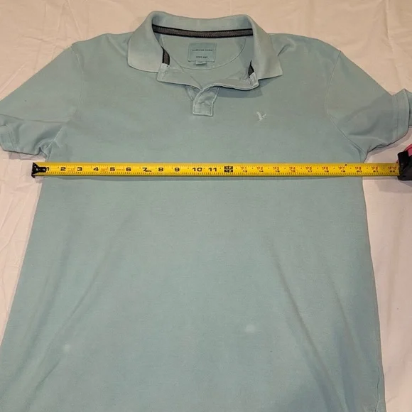 American Eagle Outfitters Men’s Super Soft Icon Green Polo Shirt Size Med NWOT - Picture 4 of 6